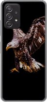 Geschikt voor Samsung Galaxy A53 5G hoesje - Adelaar - Vogel - Veren - Siliconen Telefoonhoesje