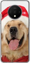 Geschikt voor OnePlus 7T hoesje - Hond - Grappig - Lachen - Kinderen - Jongens - Meisjes - Siliconen Telefoonhoesje