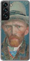 Geschikt voor Samsung Galaxy S22 hoesje - Zelfportret 1887 - Schilderij van Vincent van Gogh - Siliconen Telefoonhoesje