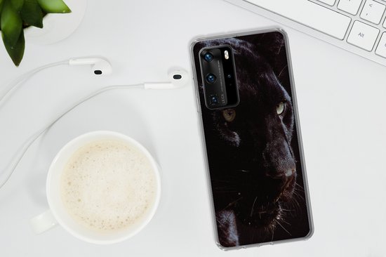 Coque Huawei P40 Pro - Panthère - Animal - Zwart - Coque de téléphone en Siliconen