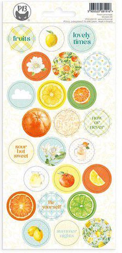 Piatek13 - Sticker sheet Fresh lemonade 03 P13-LEM-13 10,5x23cm (07-23)