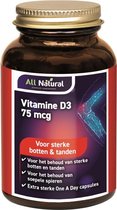 All Natural Vitamine D3 75mcg Capsules