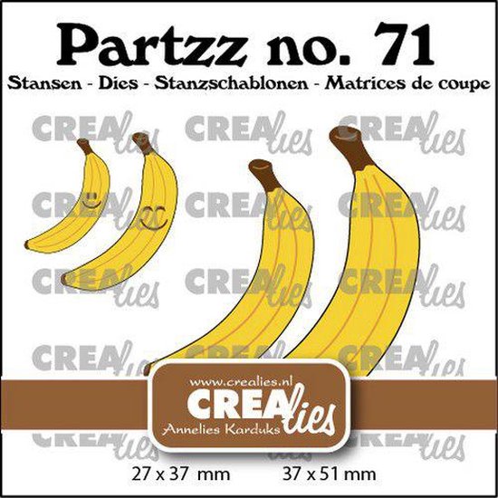 Crealies Partzz Banaan klein en middel CLPartzz71 37x51mm (08-23)