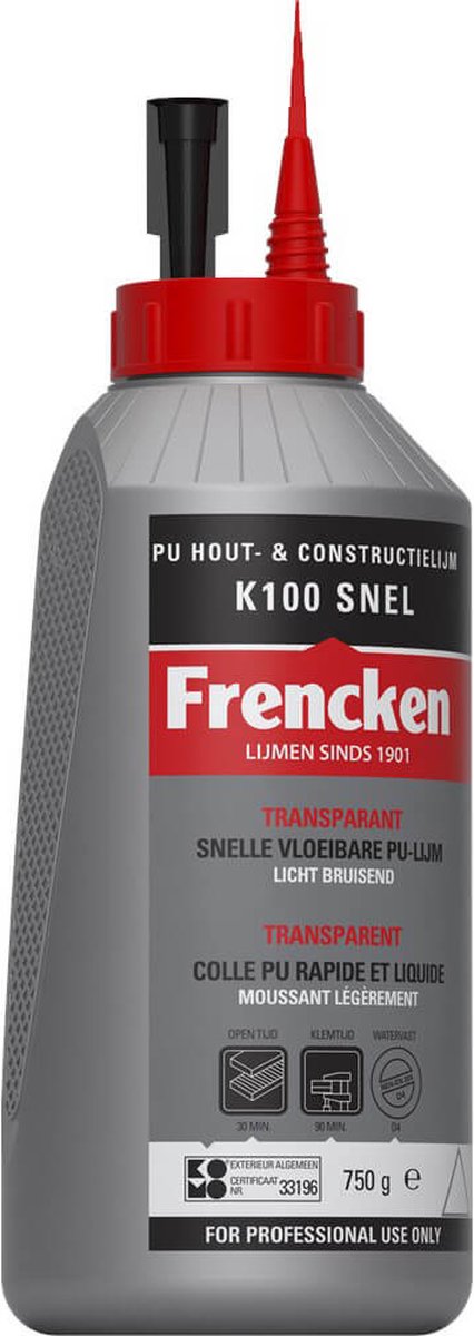 Frencken constructielijm - K100 - 750 g flacon - Komo