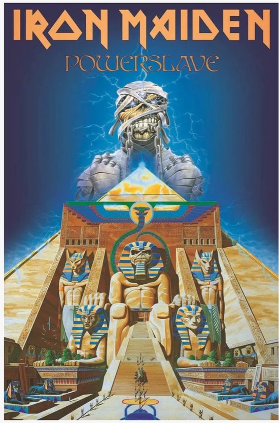 Iron Maiden - Powerslave Textiel Poster - Multicolours