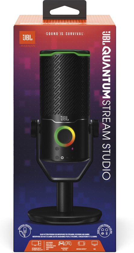 JBL Quantum Stream Studio - Condensator microfoon met USB-aansluiting - Zwart - JBL