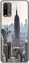 Geschikt voor Xiaomi Redmi 9T hoesje - New York - Mist - USA - Siliconen Telefoonhoesje
