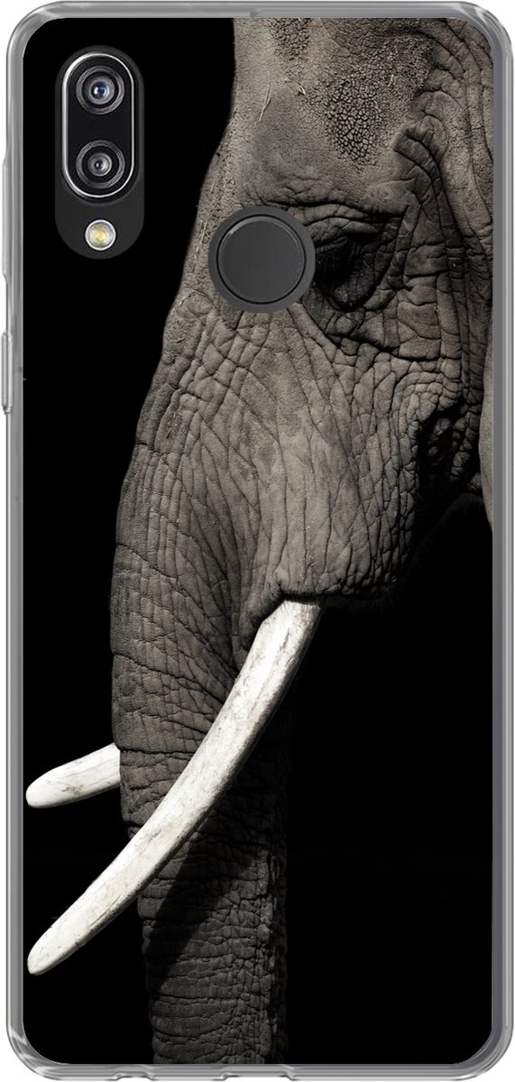 Telefoonhoesje Geschikt voor Huawei P20 Lite (2020) hoesje - Olifant - Dier - Slagtand - Siliconen Telefoonhoesje Telefoonhoesje