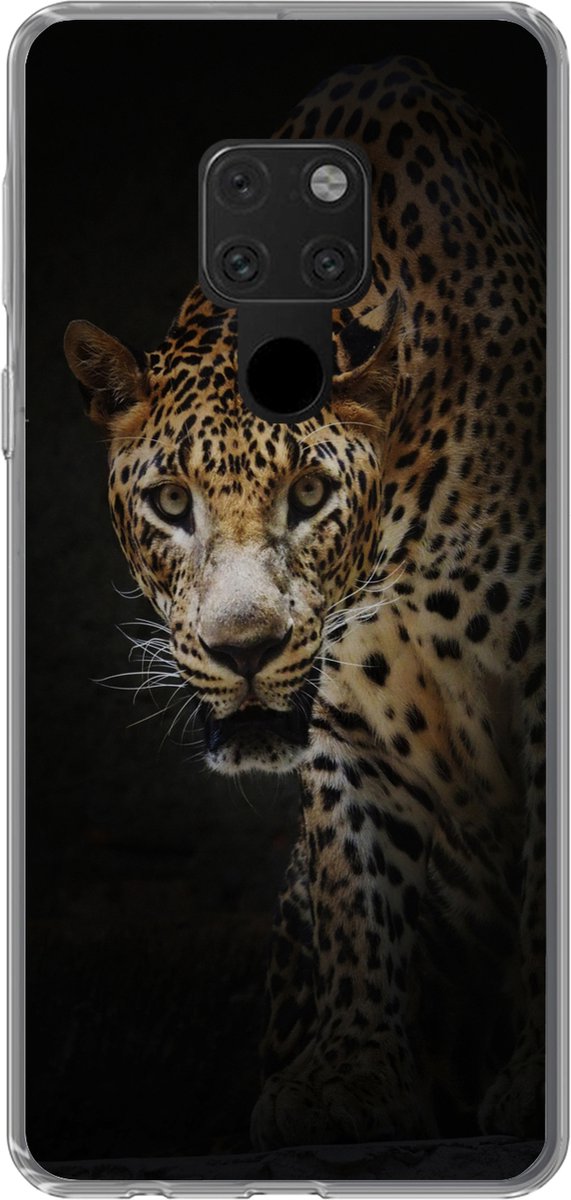 Telefoonhoesje Geschikt voor Huawei P40 Lite hoesje - Luipaard - Wilde dieren - Licht - Siliconen Telefoonhoesje Telefoonhoesje