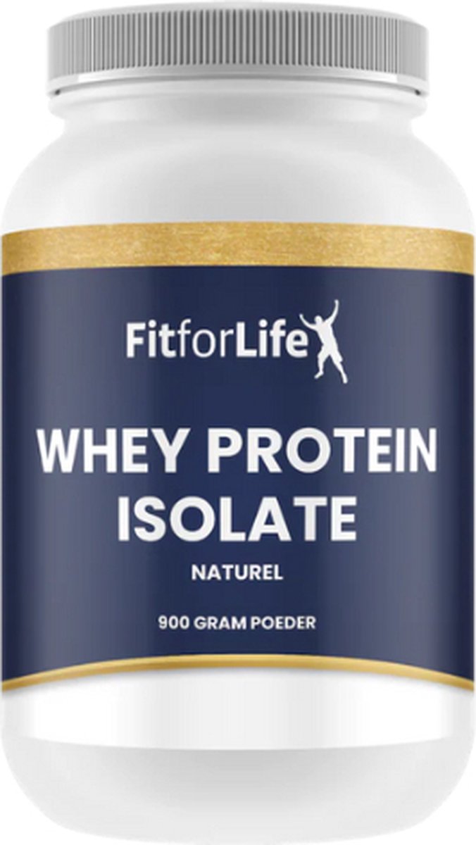 Fit for Life Whey Protein Isolaat - Proteïne poeder - Eiwit poeder - Eiwit Shakes - Wei eiwit - Naturel smaak - 900 gram (30 shakes)