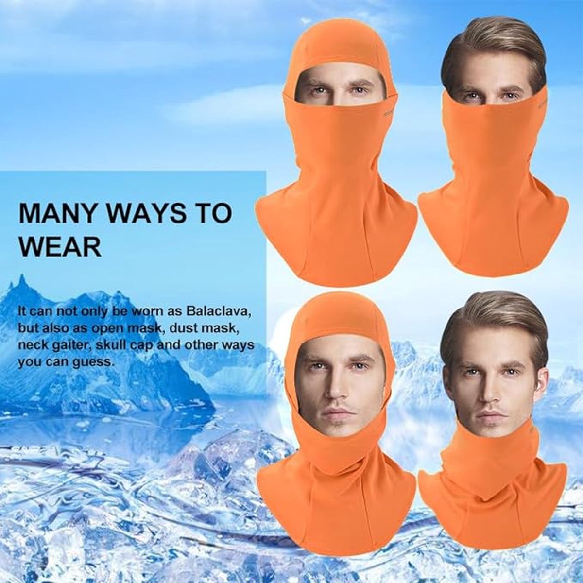 Bivakmuts Herfst Winter Bivakmuts voor Buitensporten Fietsen, Snowboarden, Skiën