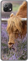Coque de téléphone compatible avec Xiaomi 11T - Highlander écossais - Animaux - Bruyère - Coque en Siliconen