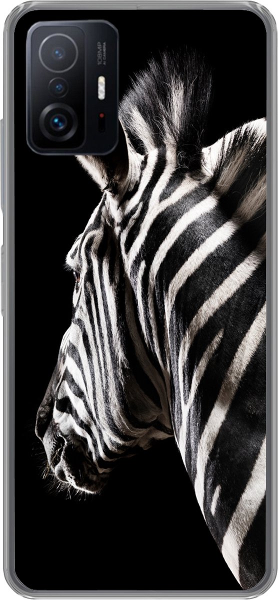 Telefoonhoesje Geschikt voor Xiaomi 11T Pro hoesje - Zebra - Wilde dieren - Patronen - Siliconen Telefoonhoesje Telefoonhoesje