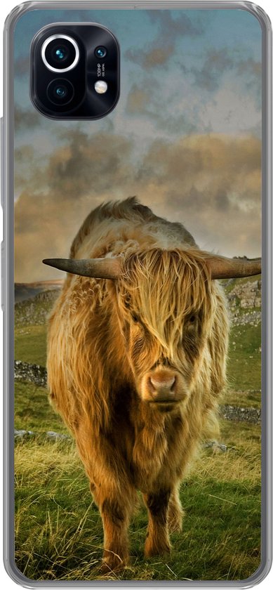 Coque Xiaomi Mi 11 - Scottish Highlander - Herbe - Berg - Coque en Siliconen
