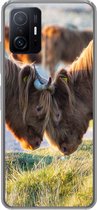 Telefoonhoesje Geschikt voor Xiaomi 11T Pro hoesje - Schotse Hooglanders - Dieren - Zon - Siliconen Telefoonhoesje Telefoonhoesje