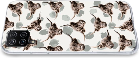 Coque Samsung Galaxy A12 - Vache - Highlander écossais - Animaux - Siliconen