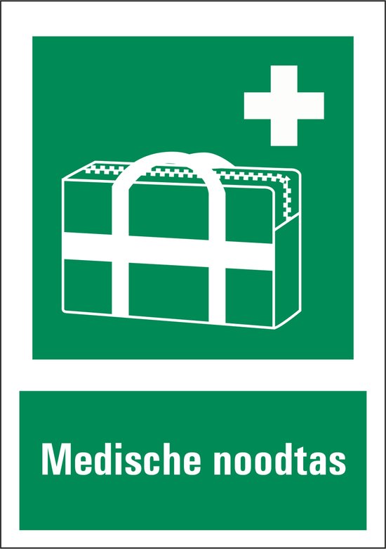 EHBO-stickers ISO 7010, op rol Medische noodtas - E027 | Seton België