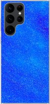 Geschikt voor Samsung Galaxy S22 Ultra hoesje - Blauw - Abstract - Design - Siliconen Telefoonhoesje
