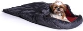 Dogs&Co Sac de couchage pour chien Grijs/ Rouge - Sac de couchage pour chien - Longueur 115cm