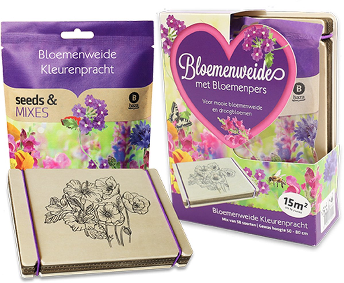 Bloemenpers met bloemenweide kleurenpracht /FSC/cadeau/