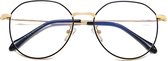 Computerbril - Anti Blauwlicht Bril - Metaal 2024 - Goud Zwart