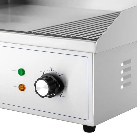Elektrische grillplaat - 548 x 350 mm - Ribber + Flat - 3.000 W - Royal Catering — afbeelding 5