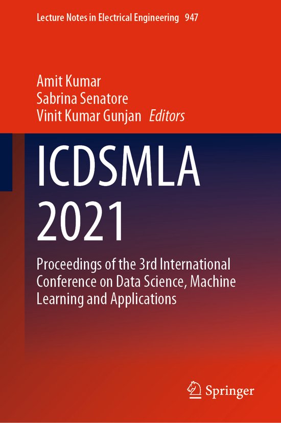 Lecture Notes in Electrical Engineering947- ICDSMLA 2021 - cover