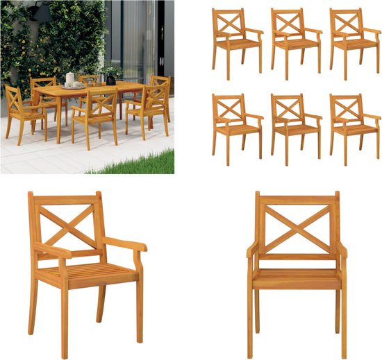 vidaXL Tuinstoelen 2 st massief acaciahout, buitenstoel, stoel