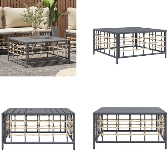 VidaXL Table de jardin blanc 59x47x40 cm PP 364728 - Jardin