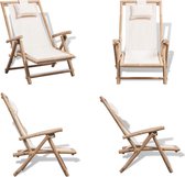 vidaXL Chaise de patio en bambou - Chaise longue - Chaises longues - Chaise longue - Chaises longues