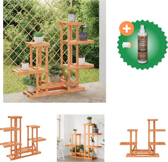 vidaXL - Hout - Plantenstandaard 90x25x73,5 cm massief vurenhout - TLS362875