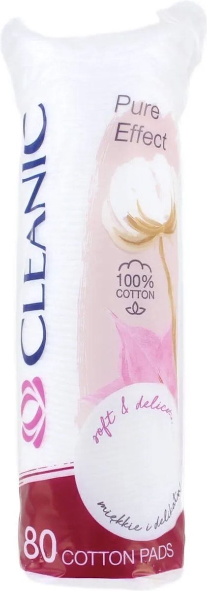 Cleanic Pure Effect Wattenschijfjes - Cotton Pads - 20 x 80st - Voordeelverpakking - Cotton pads