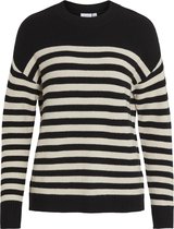 VILA VIRIL RIB STRIPE L/S KNIT TOP - NOOS Dames Trui - Maat XL