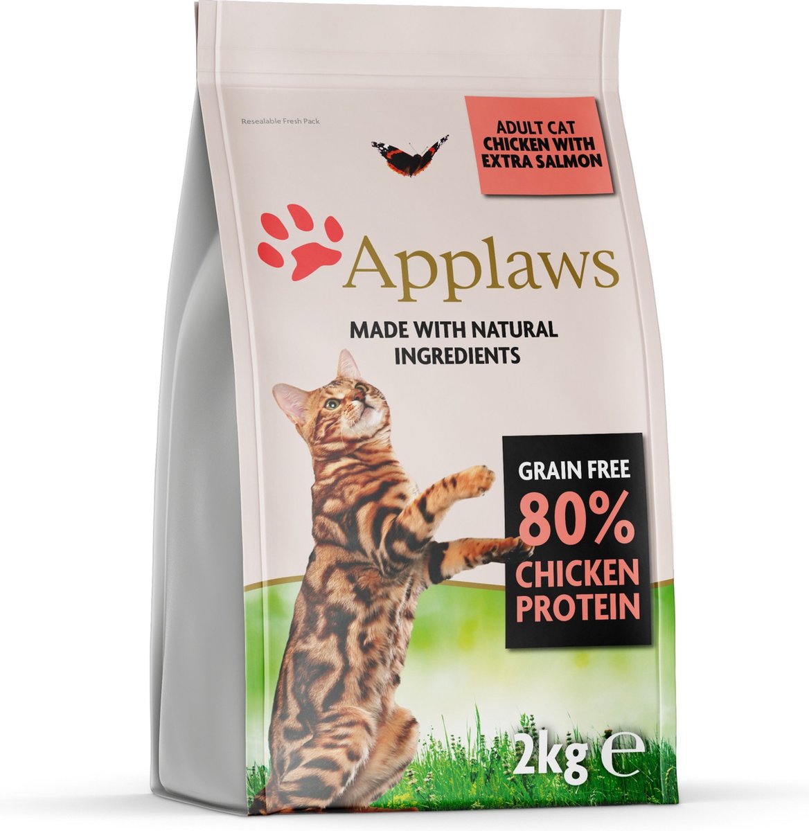 Applaws gaanvrij - Kip en Zalm - Kattenvoer - 2 kg