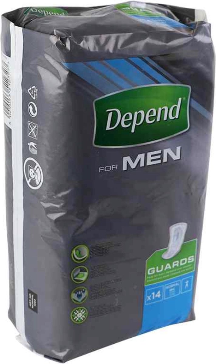 Goedkoopste Voordeelverpakking 2 X Depend For Men Guards, 14st (1590