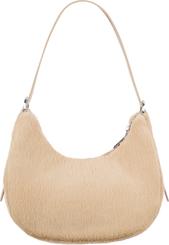 Fluffy city tas - beige