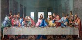 Allernieuwste.nl® Canvas Schilderij Het Laatste Avondmaal van Da Vinci - Kunst aan je Muur - Groot schilderij - Kleur - 30 x 60 cm