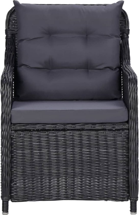 vidaXL - Tuintafel - Zwart - Poly rattan en Hout - 90 x 55 x 71 cm | Leen Bakker vidaXL - Tuintafel - Zwart - Poly rattan en Hout - 90 x 55 x 71 cm | Leen Bakker