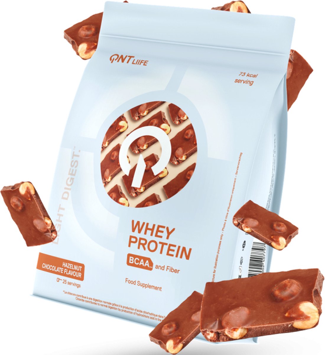 Goedkoopste QNT Ligt Digest Whey Protein 500g - Hazelnut Chocolate