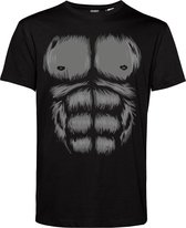 T-shirt Gorilla Shirt | Carnavalskleding heren | Carnaval Kostuum | Foute Party | Zwart | maat XXL
