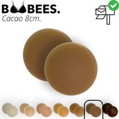 BOOBEES Nipple Covers - 8cm - Cacao - Warm Bruin - Tepelstickers - Herbruikbaar - Tepelplakkers - Swimproof - Onzichtbaar - Kleine borsten - Cupmaat A tot ~ C