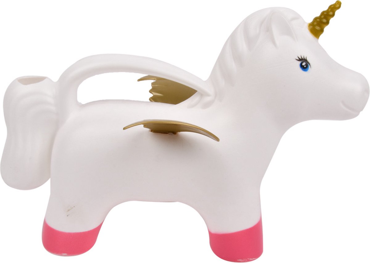 Esschert Design Gieter - wit - kunststof - eenhoorn - 1.7 liter - kindergietertje - 15 x 33 x 23 cm