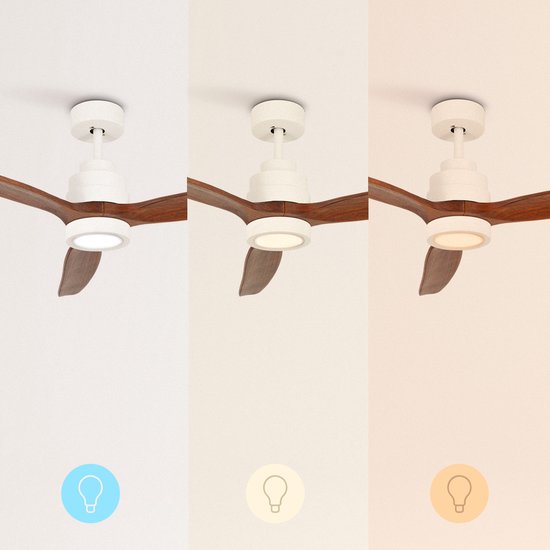 Ventilateur Plafond CREATE Avec Lumière - Ø132cm, Moteur DC Silencieux, Télécommande