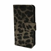 iNcentive PU Wallet Deluxe adapté à iPhone 13 Panther Grey