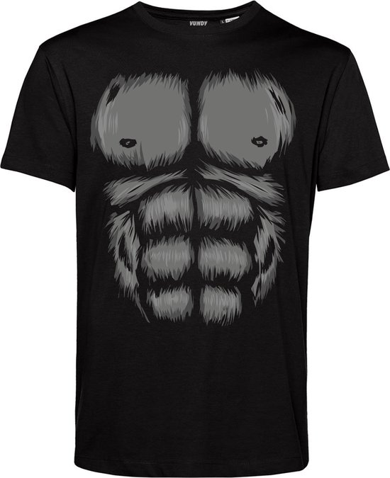 T-shirt Chemise Gorilla | Déguisements hommes | Costume de Carnaval | Mauvaise fête | Noir | taille L.