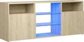 vidaXL - Tv-meubel - met - LED-verlichting - 120x30x50 - cm - sonoma - eikenkleurig