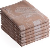 Bol.com DoubleDry Luxe Theedoek - 6 stuks - 50x70 - molen - bruin aanbieding