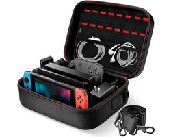 BOTC Case Geschikt voor Nintendo Switch - Beschermhoes - Opbergtas - Portal case - opbergcase - Draagbare Opbergtas Koffer - Zwart