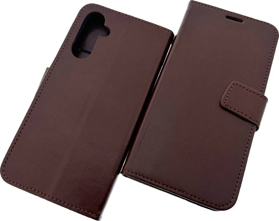 Étui portefeuille pour livre adapté à : Samsung Galaxy A54 - Marron
