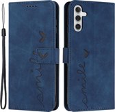 Coverup Smile Book Case - Geschikt voor Samsung Galaxy S23 FE Hoesje - Blauw